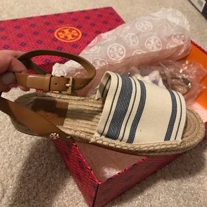 NEW Tory Burch espadrille sandals.